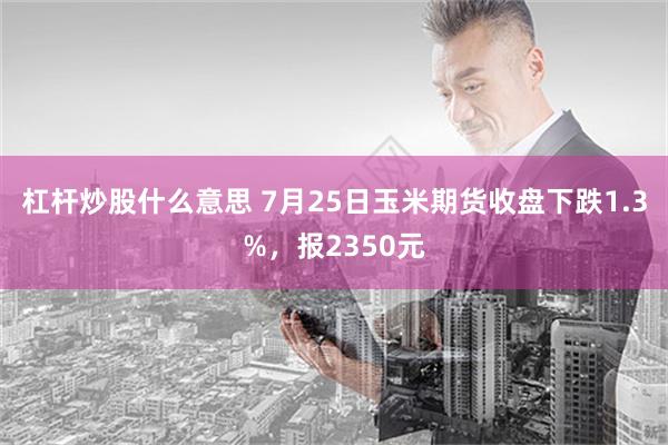 杠杆炒股什么意思 7月25日玉米期货收盘下跌1.3%，报2350元