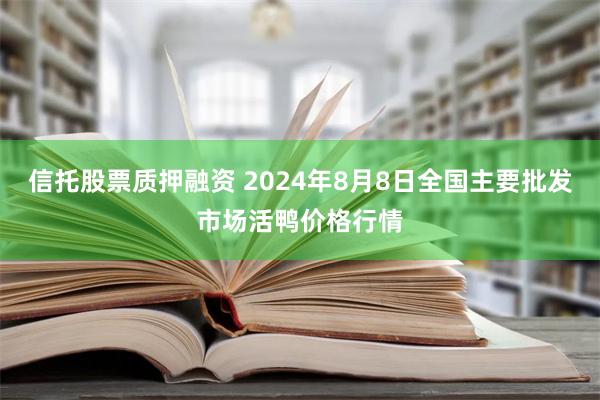 信托股票质押融资 2024年8月8日全国主要批发市场活鸭价格行情