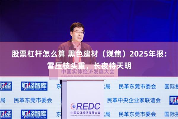 股票杠杆怎么算 黑色建材（煤焦）2025年报：雪压枝头重，长夜待天明